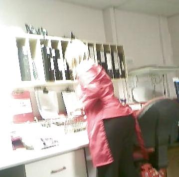 12P Milf blonde co worker with big ass in tight trousers & jeans