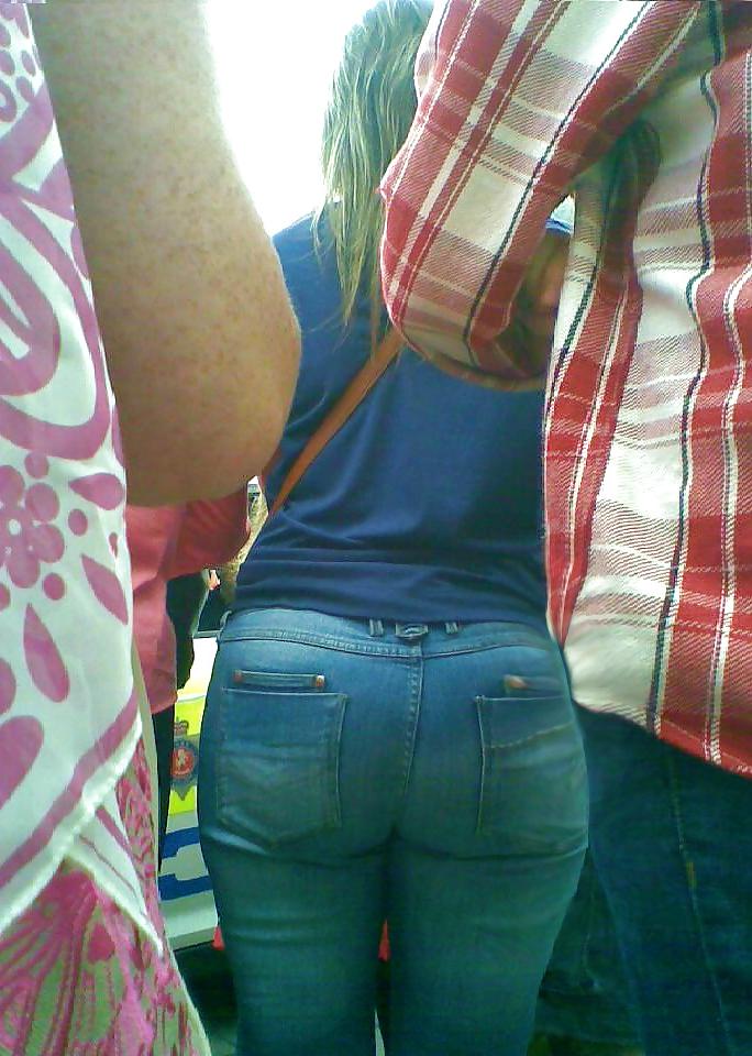 12P Milf blonde co worker with big ass in tight trousers & jeans