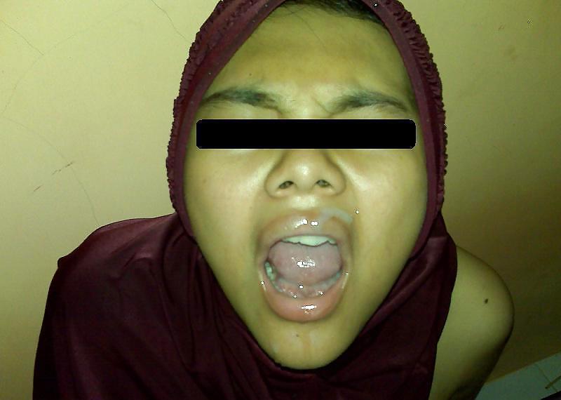 6P Indonesia- jilbab hijab cum in mouth