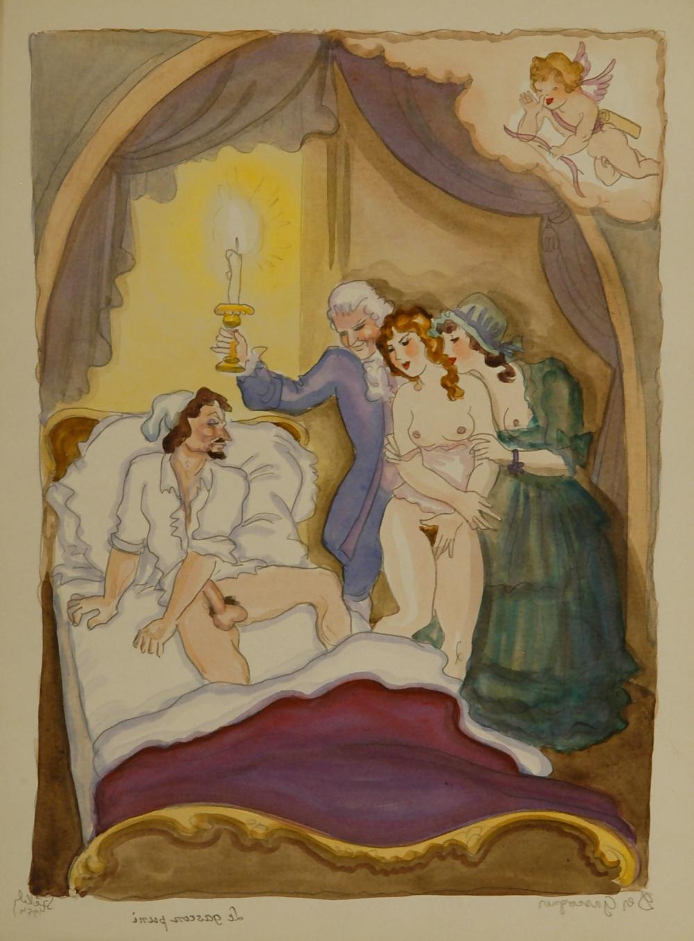 25P Vintage Erotic Drawings 25