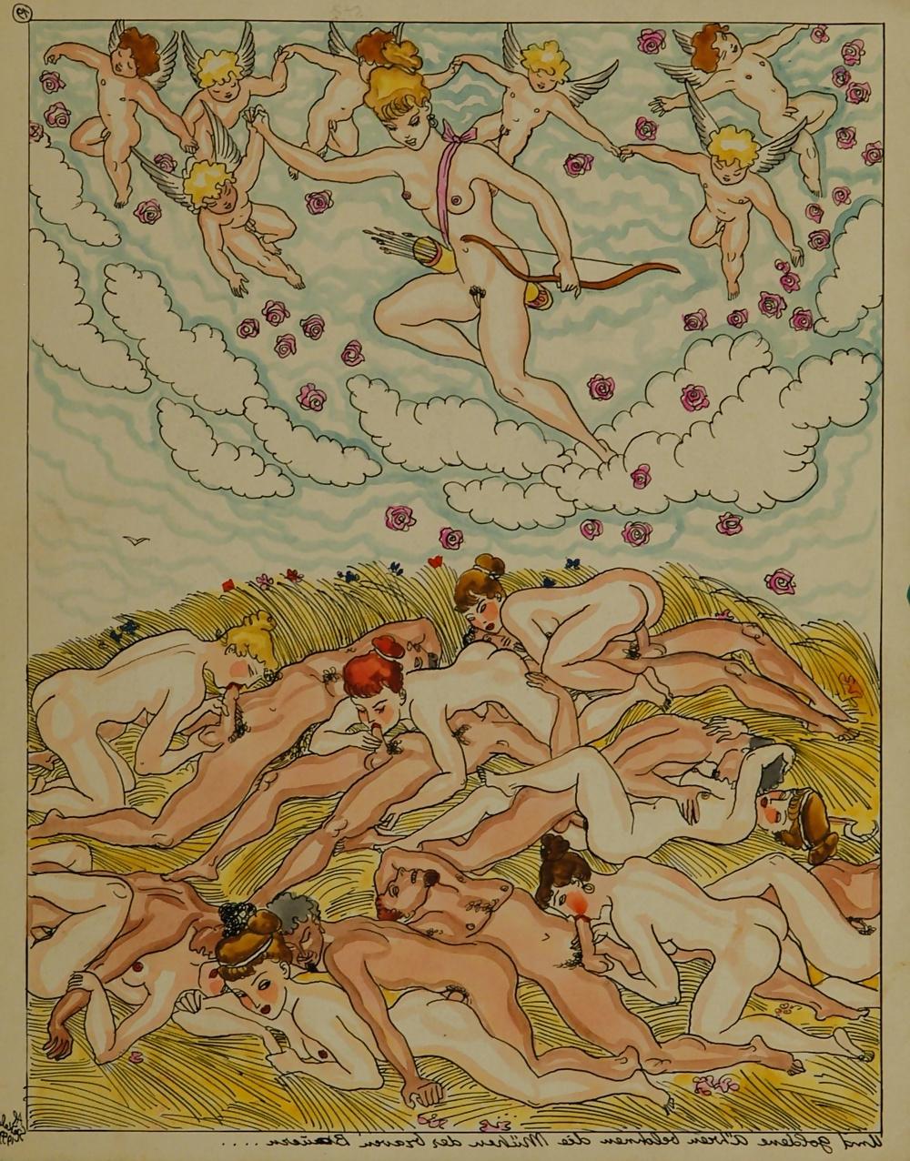25P Vintage Erotic Drawings 25