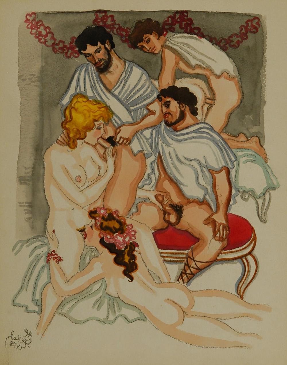 25P Vintage Erotic Drawings 25