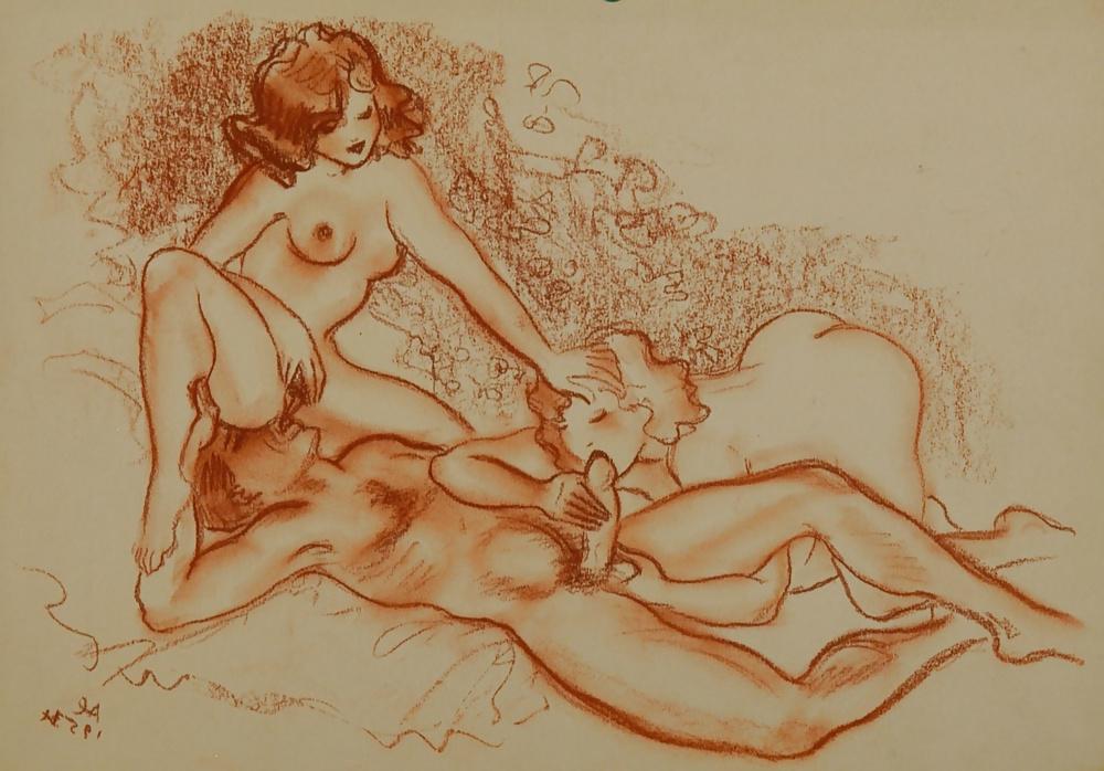 25P Vintage Erotic Drawings 25