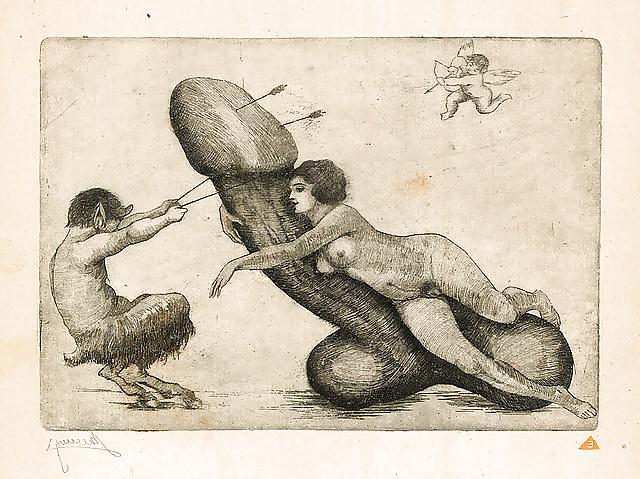25P Vintage Erotic Drawings 25