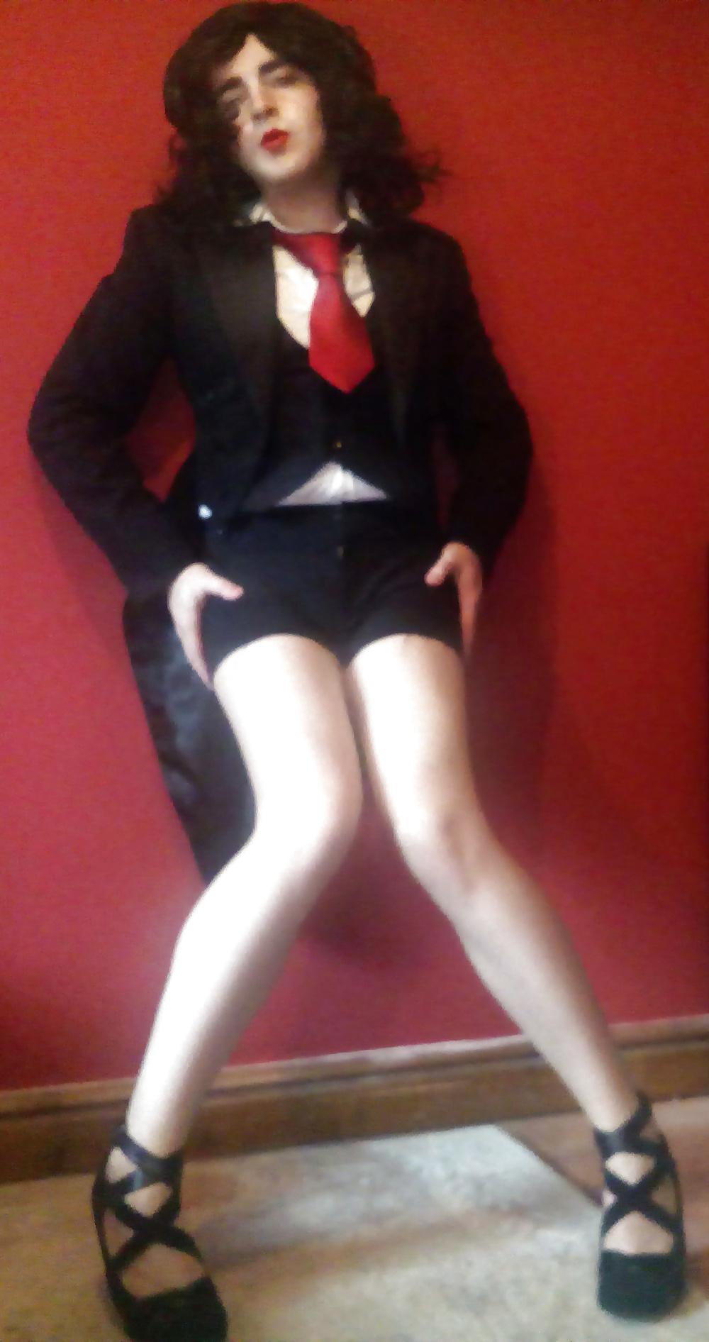 20P Marie crossdresser nude pantyhose