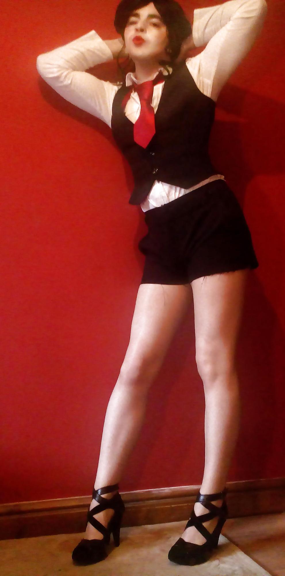 20P Marie crossdresser nude pantyhose