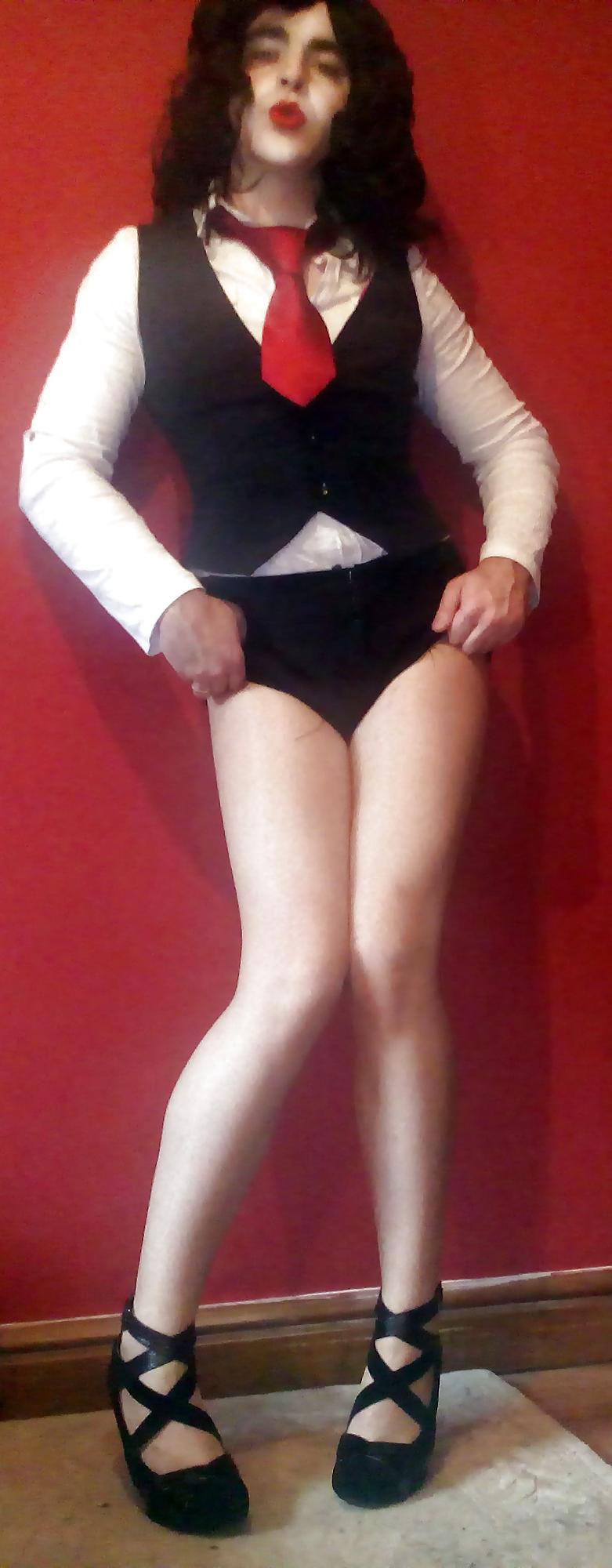 20P Marie crossdresser nude pantyhose