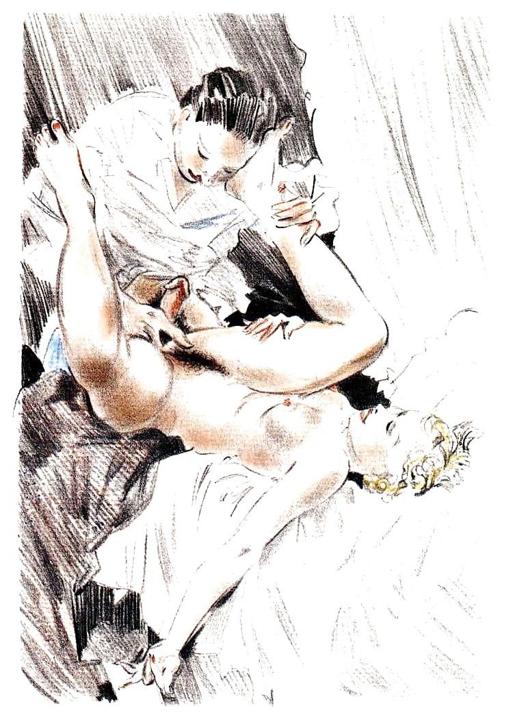 25P Vintage Erotic Drawings 9