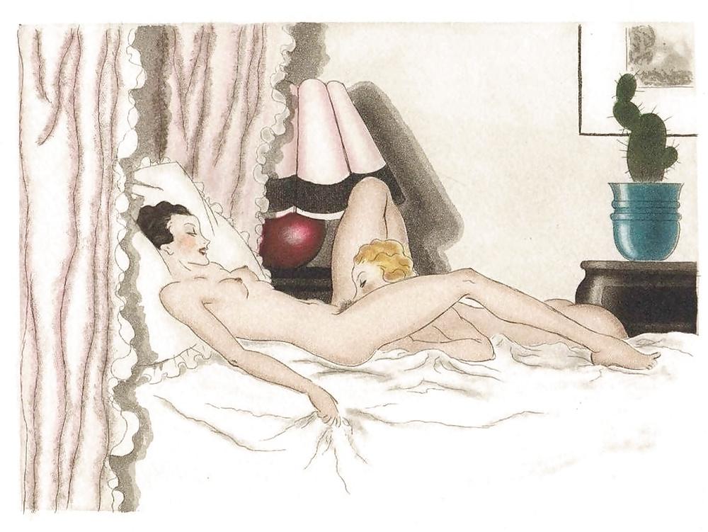 25P Vintage Erotic Drawings 11