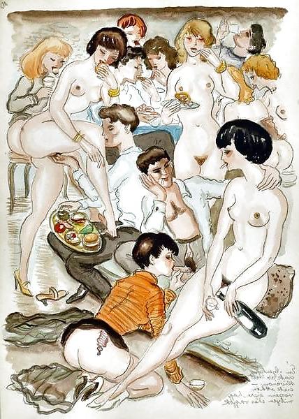 25P Vintage Erotic Drawings 6