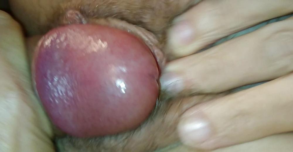 6P Wanking leading to cream pie on my wife's hairy pussy