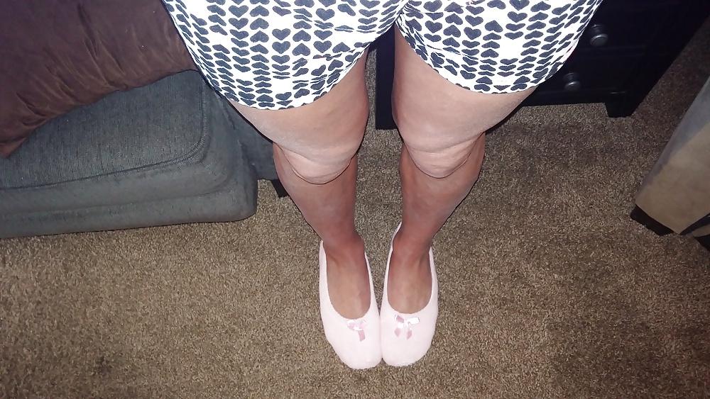25P Crossdresser in pink with hard cock