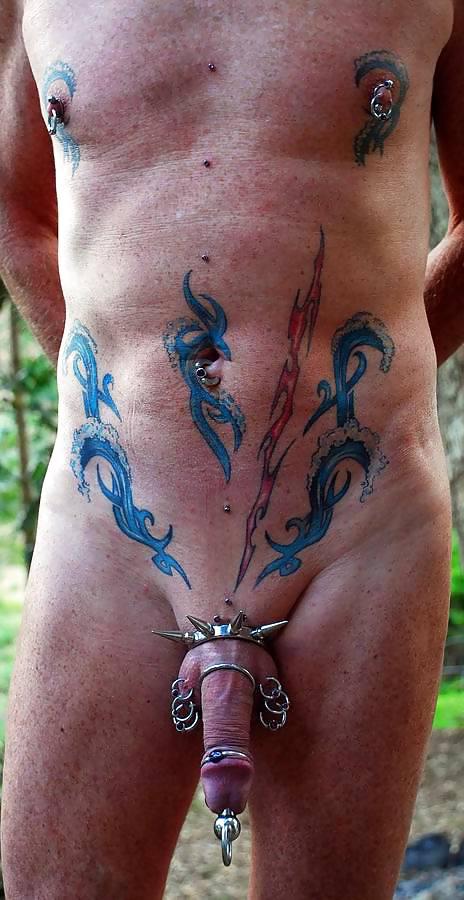 15P Tattooed and pierced dicks