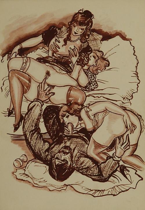 25P Vintage Erotic Drawings 20