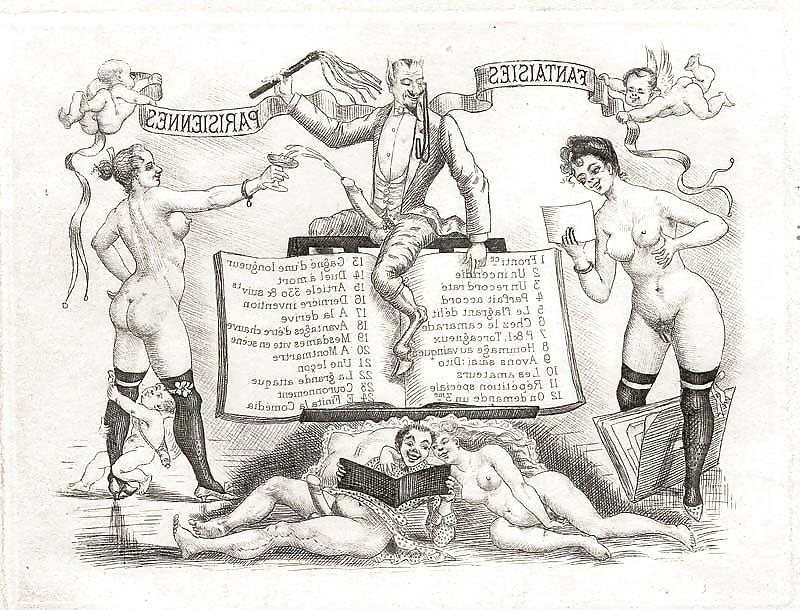 19P Vintage Erotic Sketch Collection