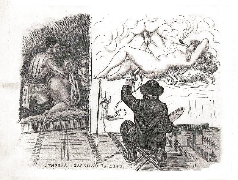 19P Vintage Erotic Sketch Collection