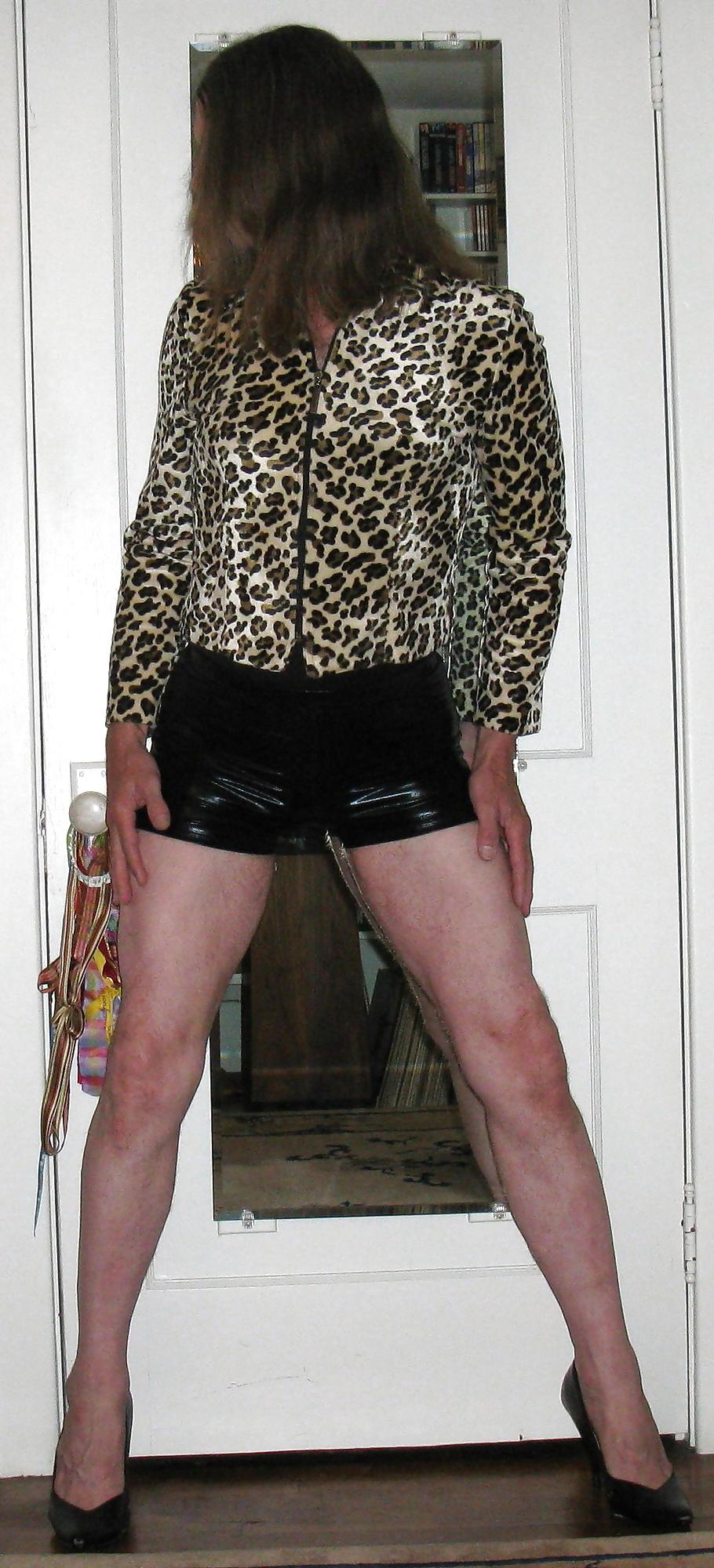 20P Crossdressing - Black Booty Shorts and Purple Spanky Pants