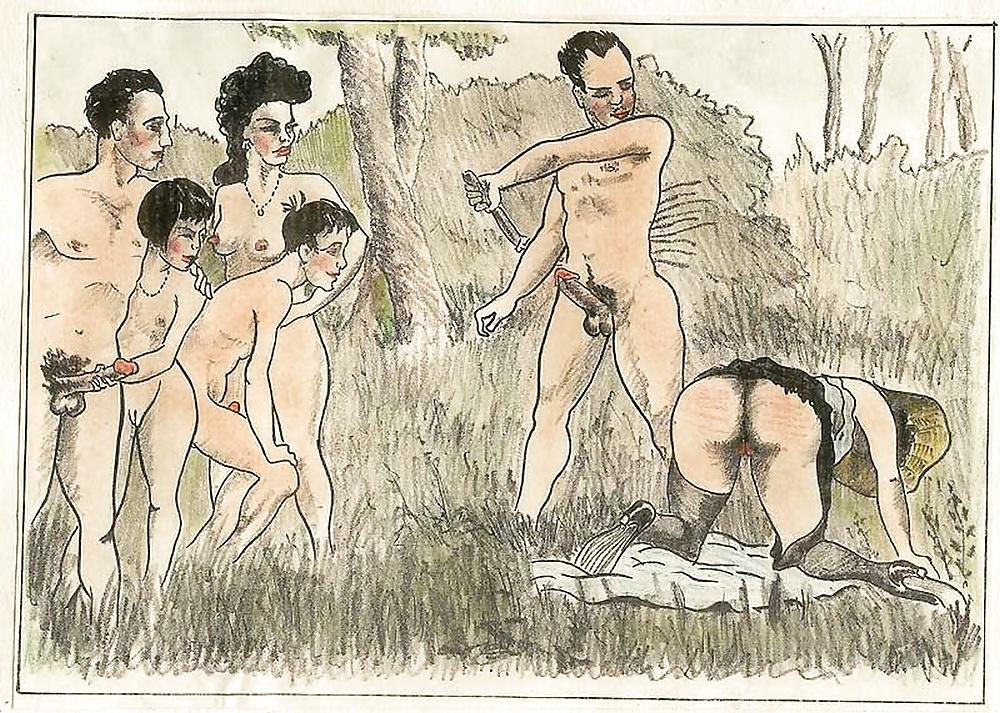 25P Vintage Erotic Drawings 23