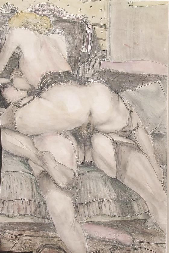 25P Vintage Erotic Drawings 23
