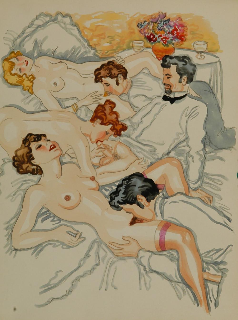 25P Vintage Erotic Drawings 21