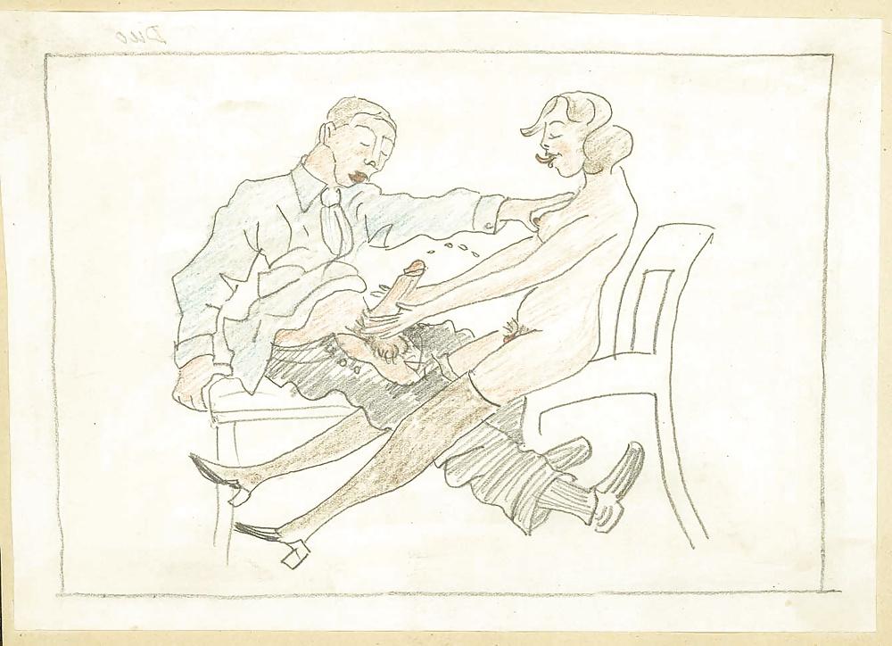 25P Vintage Erotic Drawings 21