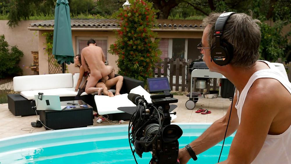 18P Behind scenes French porn outdoor. Backstage.
