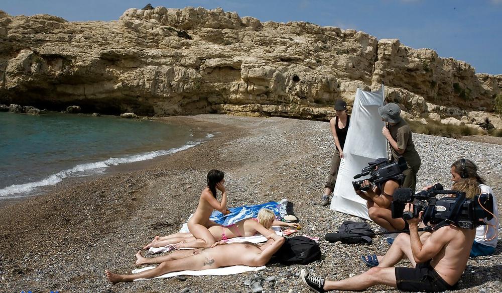 18P Behind scenes French porn outdoor. Backstage.