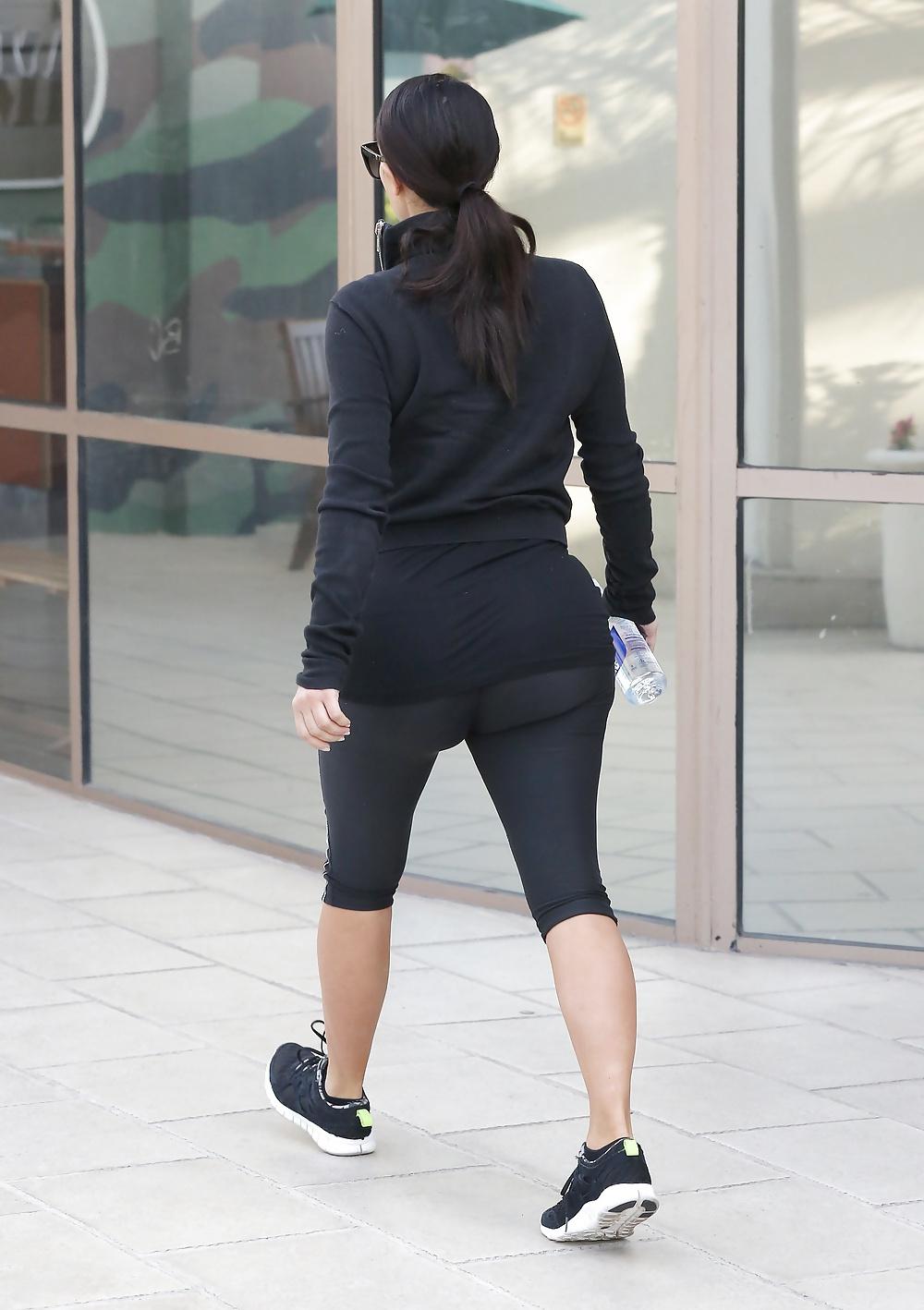 16P Kim K. spandex booty