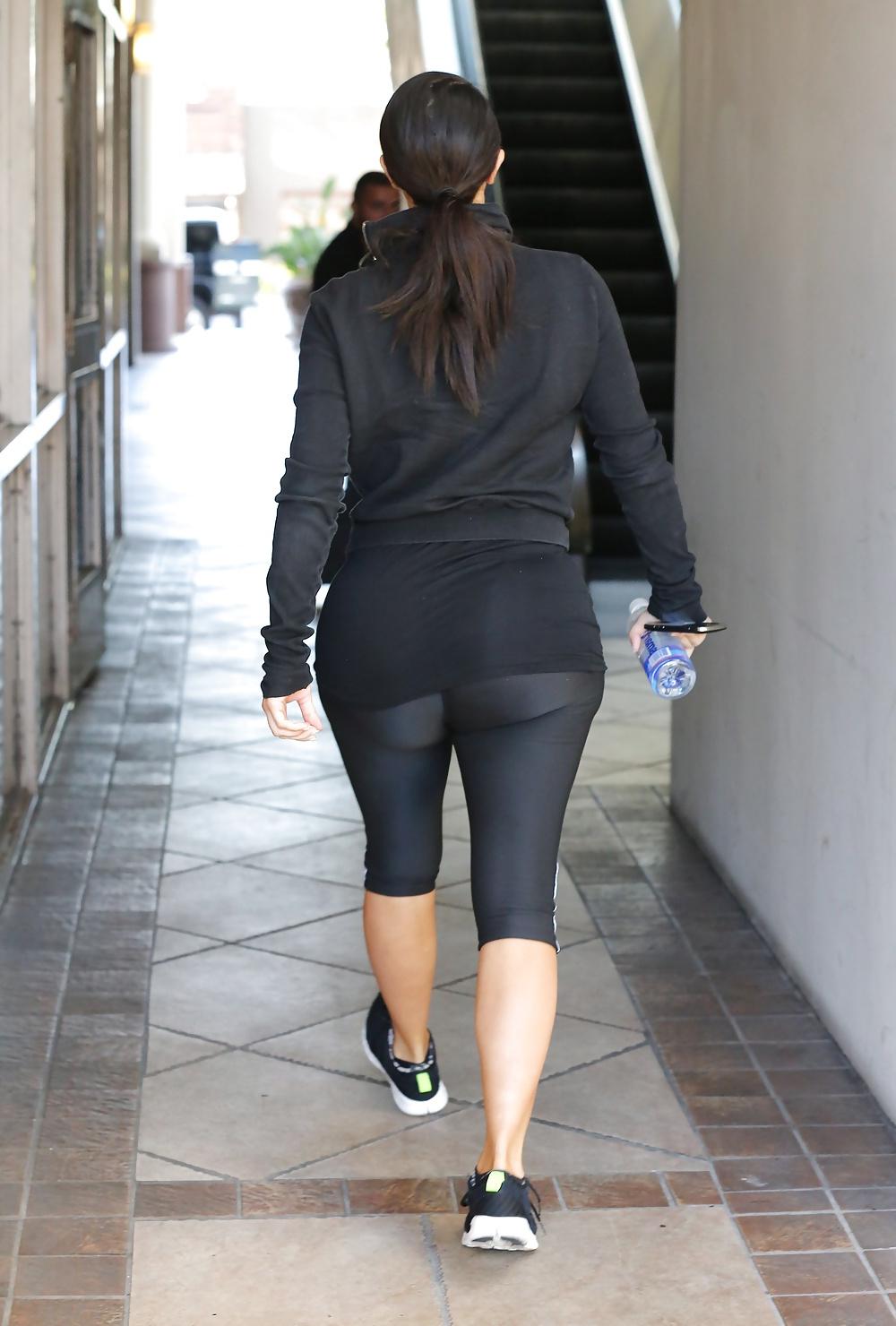 16P Kim K. spandex booty