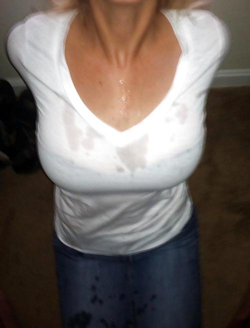 25P Cum on clothes