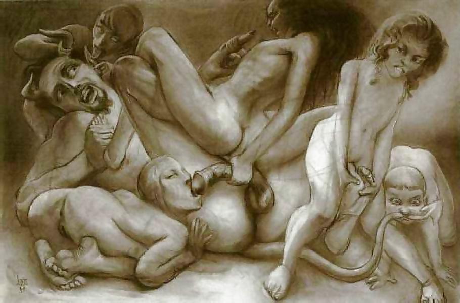 25P Vintage Erotic Drawings 19
