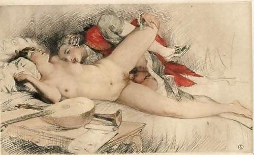 25P Vintage Erotic Drawings 17