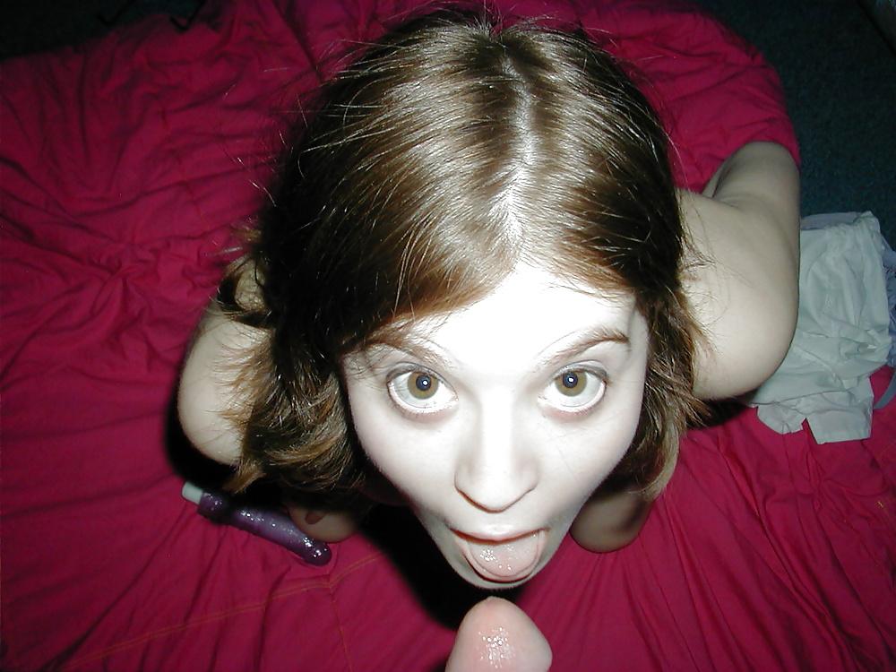 25P Cum targets mouth wide open