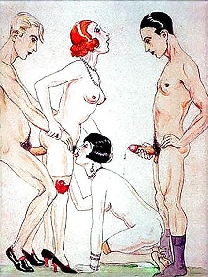 25P Vintage Erotic Drawings 16