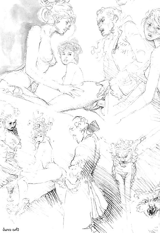 25P Vintage Erotic Drawings 16