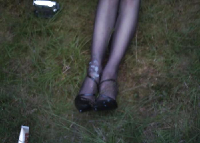 25P Cum on nylon