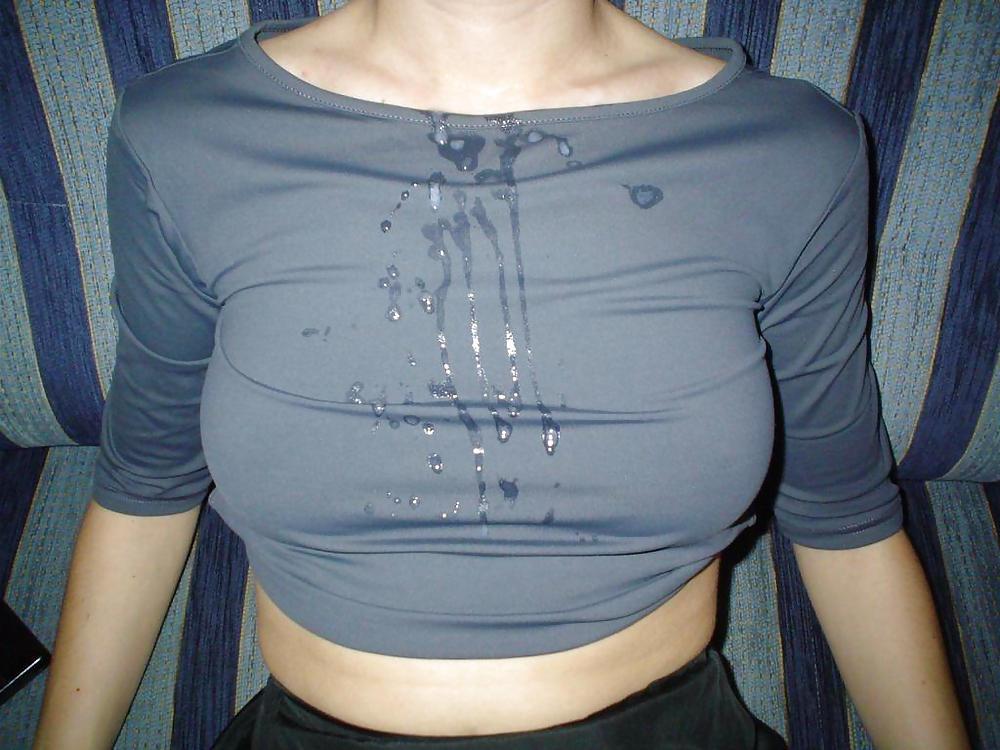 25P Cum covered clothes