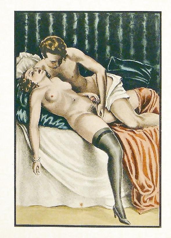 25P Vintage erotische Zeichnungen 13