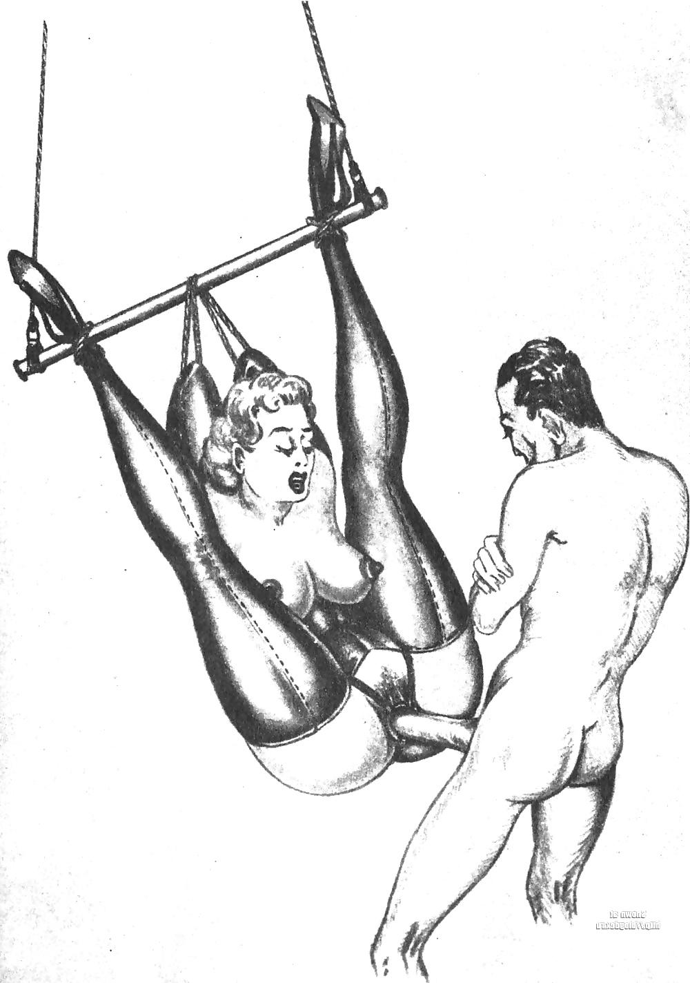 25P Vintage erotische Zeichnungen 13