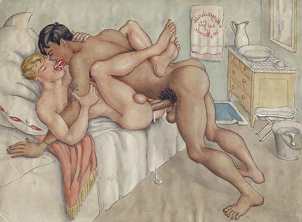 25P Vintage Erotic Drawings 12