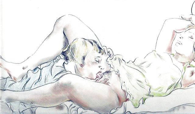 25P Vintage Erotic Drawings 4