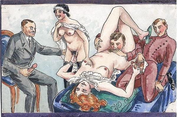 25P Erotic Vintage Drawings