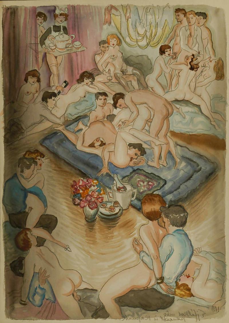 25P Vintage Erotic Drawings 5
