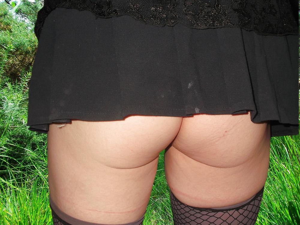 23P School girl crossdresser  flashing in public