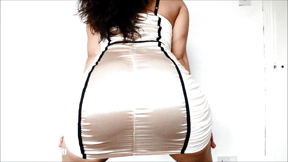 24P Big booty satin ass dress night gown