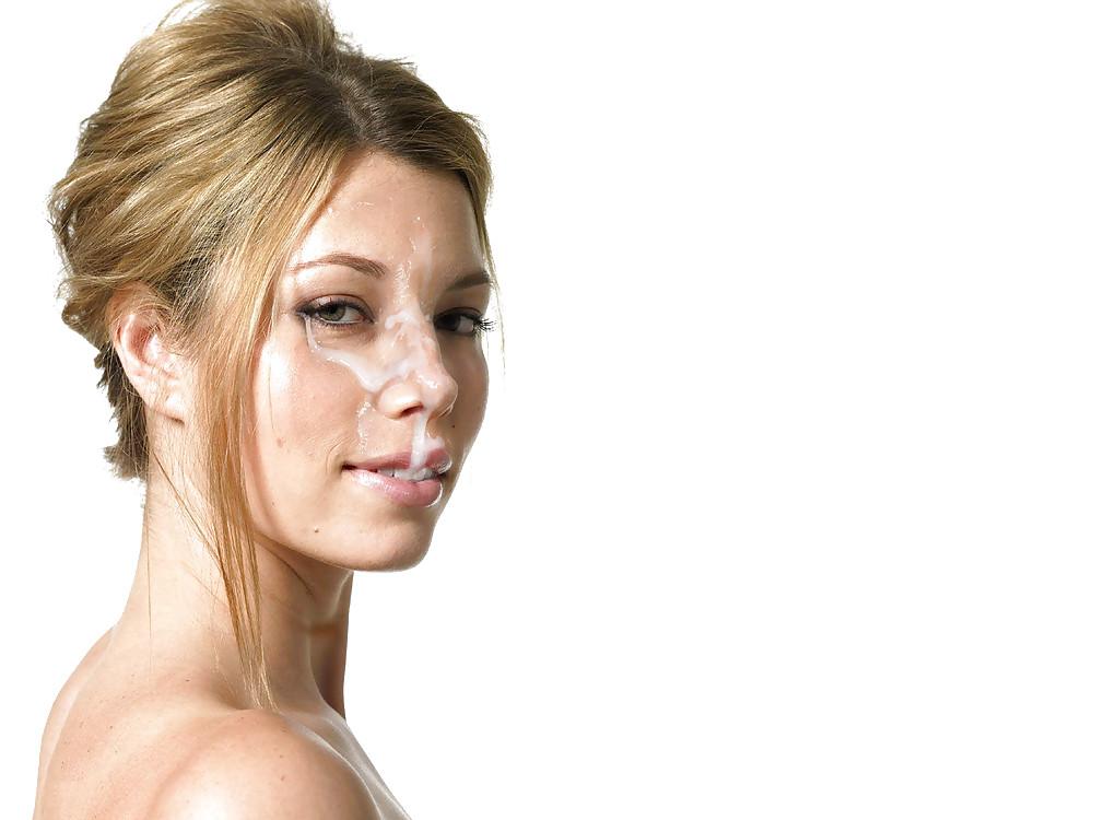 25P Celebrity facials and cumshots