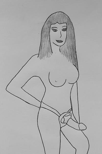 25P Strap on woman drawings