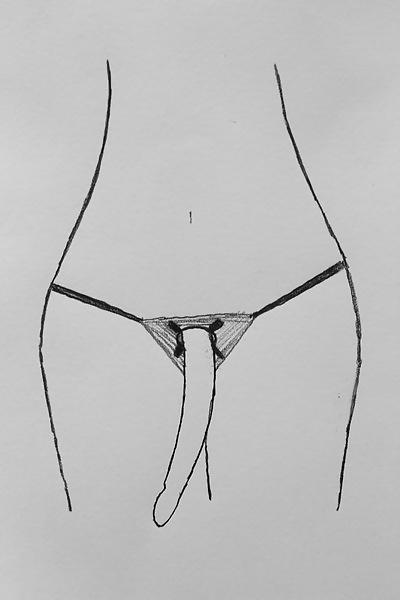 25P Strap on woman drawings