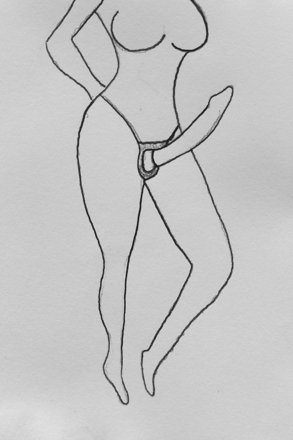 25P Strap on woman drawings