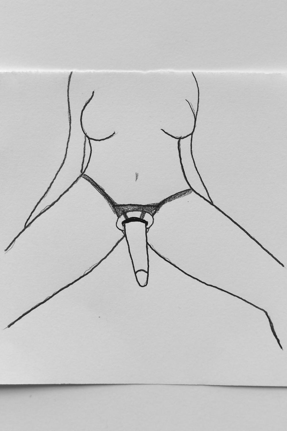 25P Strap on woman drawings